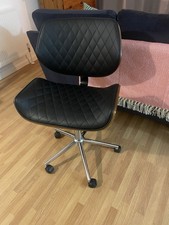 Habitat Sorel Black Brown Faux Leather Office Chair. Barely Used.