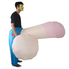 Funny Adult Inflatable Willy Dick Costume Halloween Fancy Dress