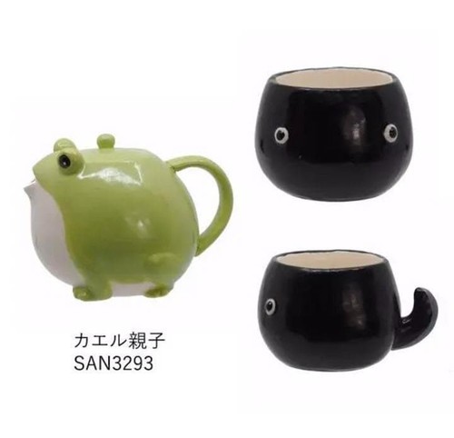 Frog family ceramic - frog,