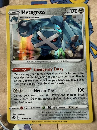 Metagross 119 195 holo - metagross,