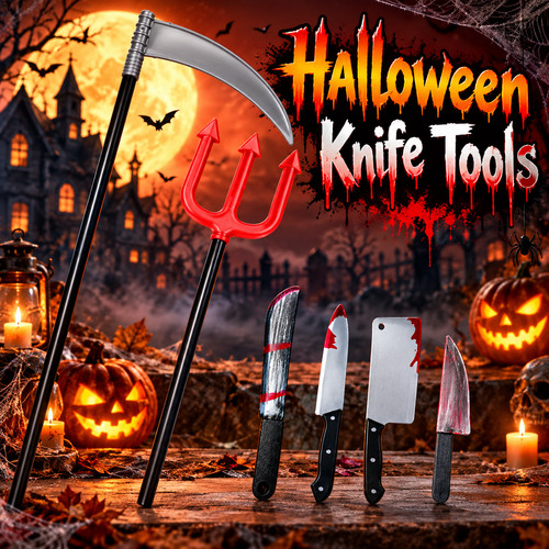 Halloween scythe devil fork - scythe,
