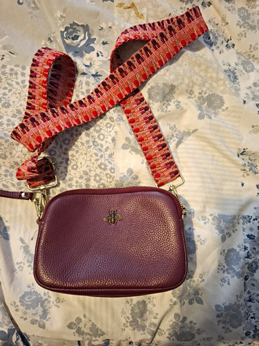 Jamie bags burgundy - bags, pebbled