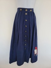 Vintage Skirt Blue Long Maxi