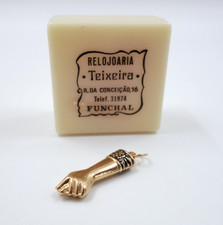 9ct Gold Figa Fist Hand / Arm Pendant / Portuguese Good Luck Charm 0.75g