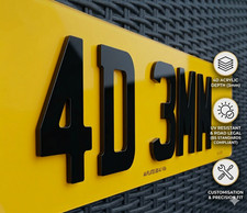 4D 3mm Acrylic Number Plates -