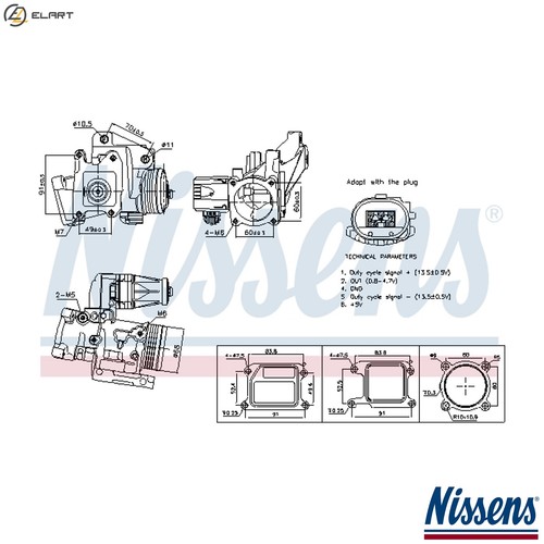 Egr valve 98387 for - egr,