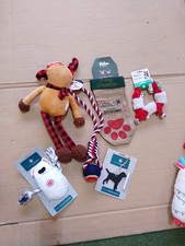 Large Reindeer Plush, Dog Stocking, Large Bell Festive Collar, Ball On Rope Toys