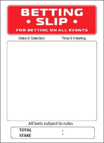 Bookies betting slips 25 x - bookies,