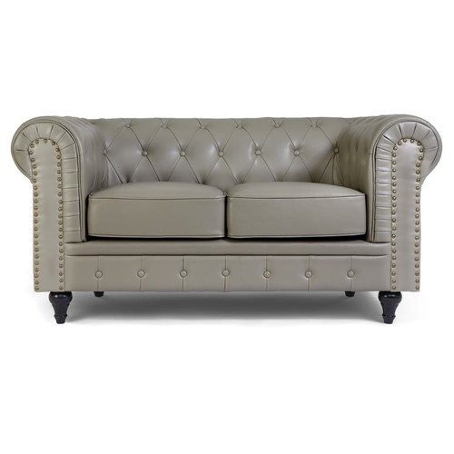 Chesterfield sofa suite grey - chesterfield,