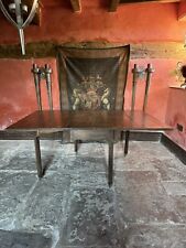 English Rare Antique Oak Plank Large Gateleg Extending Folding Table  C 1700's