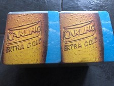 x200 CARLING EXTRA COLD BEER MATS DOUBLE PACK PUB OR COLLECTOR