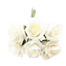 5cm FOAM ROSES Bunch of 6