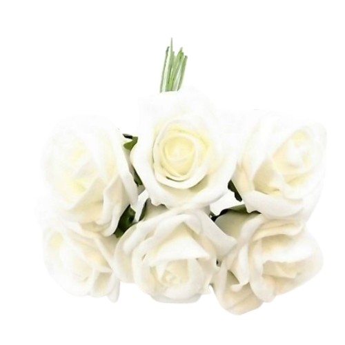 5cm foam roses bunch 6 - of,