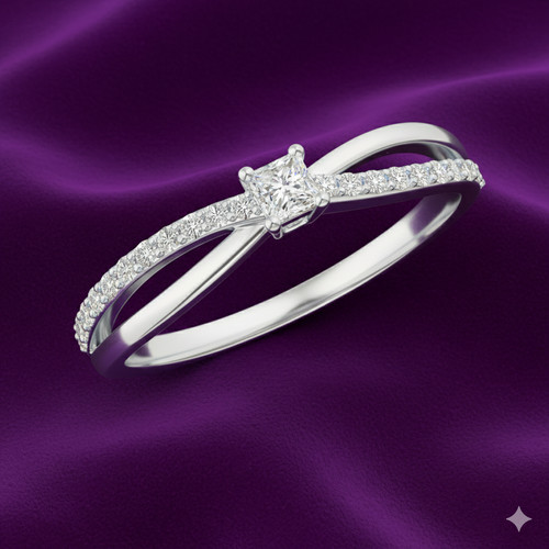 14k white gold ring sterling - white,