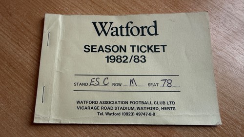 Ticket 1982 watford - 1982/83,