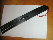 Mini Leather Tawse 3 tails + Air Holes ,14"/36cm Approx. + Wrist Strap.Free Post