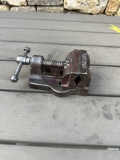Heavy Vintage Hilmor pipe drill press   stand Vice with 3” V shaped jaws