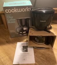 Cookworks CM2058A Filter Coffee Maker 870W Keep Warm Function 1.25L - Black USED