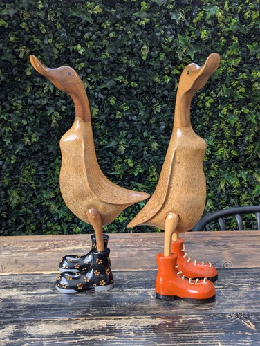 Wooden duck with orange - 2x,