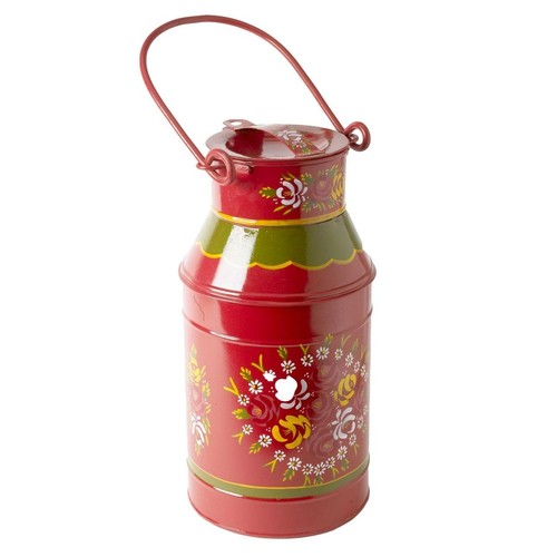 Red narrowboat milk churn - red,