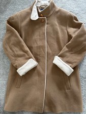 Ladies Debenhams Collection Camel Coloured Coat, lined. turn back cuffs, Size 12