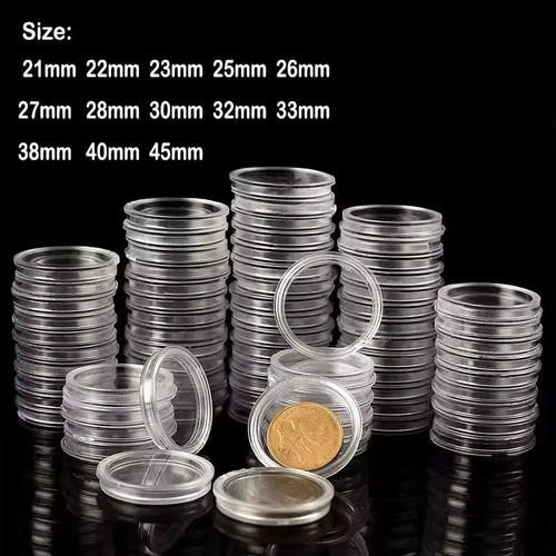 100pcs coin cases capsules - cases,