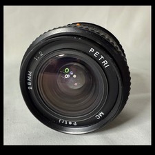Petri MC 28mm f2 PK Mount Lens Good Condition Tested Free UK Postage Caps