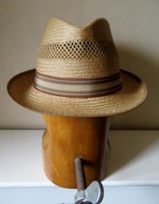 Straw Summer Trilby Fedora Hat