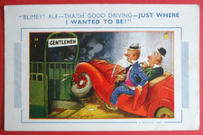 BAMFORTH Comic DRUNK CAR DRIVER CRASHES MOTOR GENTS TOILETS WHERE I WANTED TO BE