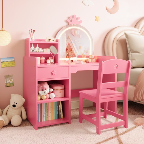 Kids vanity table set led - kids,