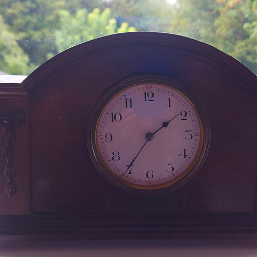 Brown wooden mantel - brown,
