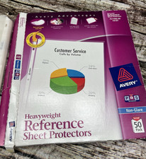 Avery/Unbranded Heavyweight Non-Glare Sheet Protectors, 8.5 x 11 51 Total: READ