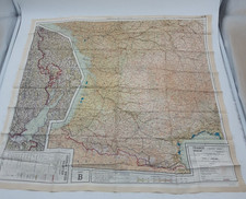 Original WWII RAF/Airbourne Silk Escape Map France Belgium Holland Swiss 43A/B