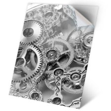 1 x Vinyl Sticker A2 - BW - Watch Mechanism Clock Cogs Gears #43718
