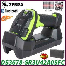Zebra DS3678-SR3U42A0SFC Cordless 1D/2D Linear Imager Barcode Scanner USB Kit