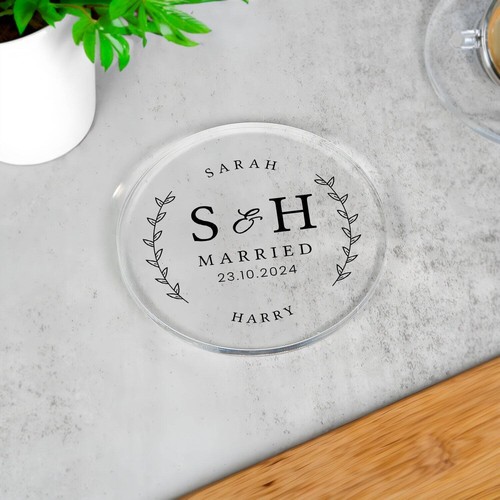Personalised wedding coasters - personalised,