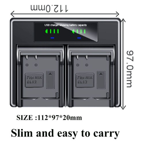 Dual battery charger for - battery, canon