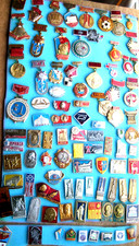 RUSSIAN BADGES MASSIVE COLLECTION VINTAGE SOVIET RUSSIA USSR LENIN PIN BADGES