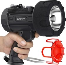 Rechargeable Spotlight Flashlight,300000 Lumens HandHeld SpotlightWaterproof Fcw