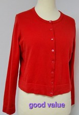 Hobbs Womens Cardigan UK Size L Scarlet Red Colour Long Sleeves
