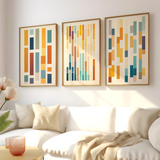 Line Wall Art Prints Colourful