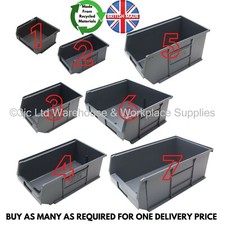 New Quality BRITISH MADE XL Recycled Plastic Parts Storage Bins Boxes 7 SIZES