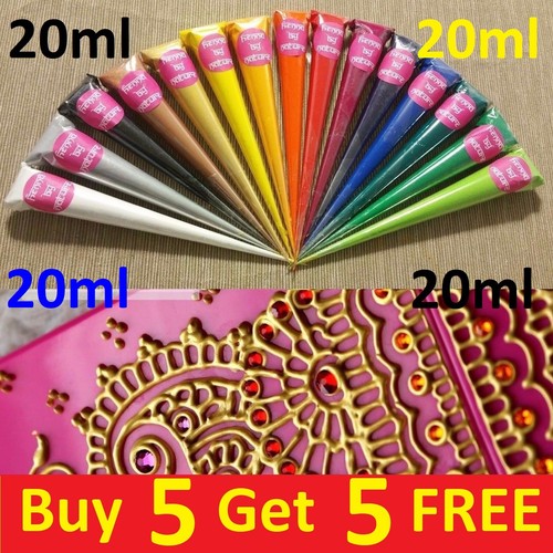 20ml acrylic henna paint cones - 20ml,
