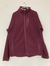 Musto Evolution Outdoor Fleece Jacket Burgundy Full Zip Size Large Pockets