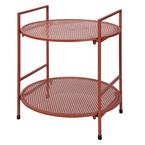 Red tier round metal side - round,