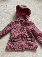 Girls Toddler 3-4 Years Coat Hooded Fleece Lined Jacket Floral Pink Design F&F