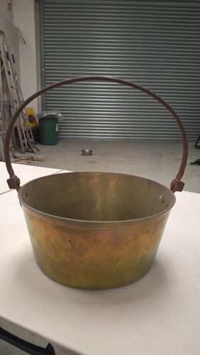 Vintage brass jam pan - vintage,