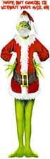 LIFE SIZE THE GRINCH AS SANTA