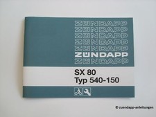 User manual Zündapp SX 80