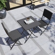 3-Piece Rattan Bistro Set